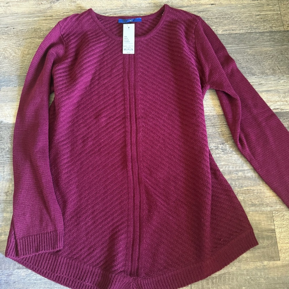 Apt. 9 Rich Burgundy Knit Sweater